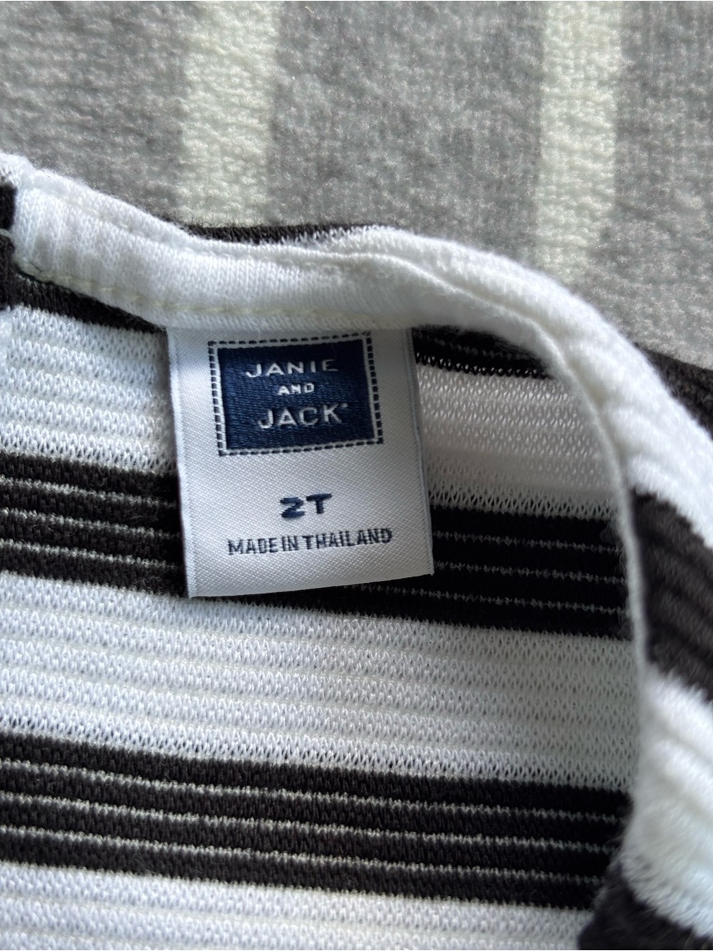 Janie and Jack Dress, 2T, Black and White Striped Bow Girls, Toddlers, NWOT - Picture 4 of 7